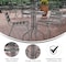Flash Furniture Lila 23.75in Round Glass Top Metal Table with 2 Silver Aluminum Slat Stack Chairs TLH-071RD-017CSV2-GG - alternate 7